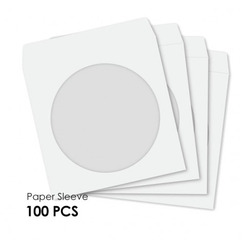 CD-DVD Paper Sleeve with Windows Hold 1 Disc  (100PCS/Pack)