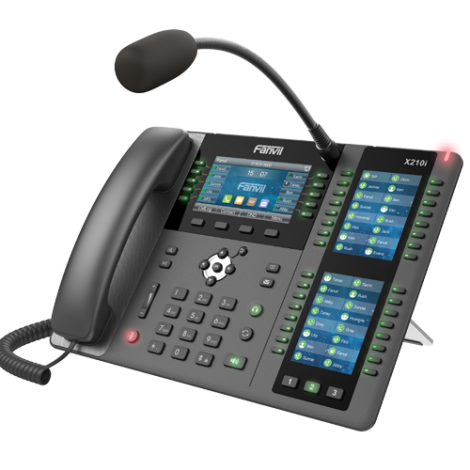 Fanvil X210i Enterprise IP Phone - Intercom Paging Phone, 4.3' (Video) Colour Screen, 20 Lines, 106 x DSS Buttons, Dual Gigabit NIC, Bluetooth