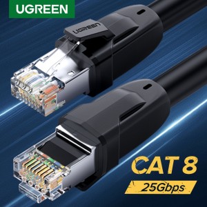 UGREEN 70616 Cat8 Cable - Pure Copper Patch Cord 10M (Black)