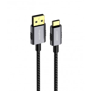 mbeat® 'Toughlink' 1.8m Braided USB-C to USB-A Cable