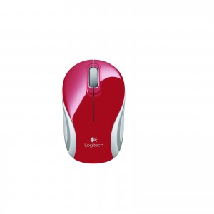  Logitech M187 Wireless Mini Mouse - Red