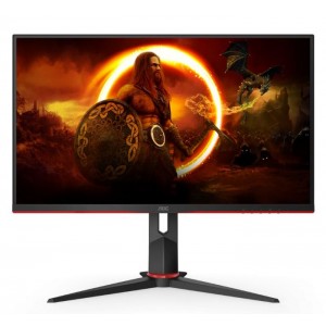 AOC 27' IPS QHD 165Hz, 1ms, 2560 x 1440, 350 cd/m2, G-Sync Compatible, HDR Mode, HDMI 2.0 x 2, DP 1.2 x 1, Height Adjust, VESA 100,  Gaming Monitor(LS