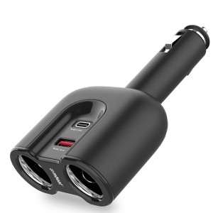 mbeat® Gorilla Power Dual Port USB-C PD & QC3.0 Car Charger with Cigar Lighter Splitter