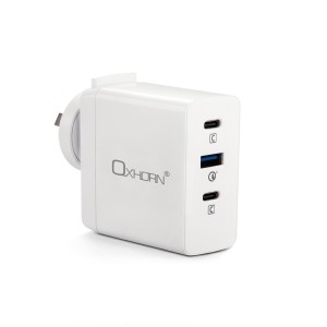 Oxhorn 100W USB GaN Type-C fast Charger, 2x USB-C, 1x USB-A Fast Charger