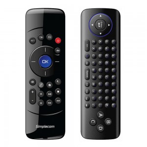 Simplecom Rechargeable 2.4G Wireless Remote Air Mouse Keyboard for PC TV Box RT200