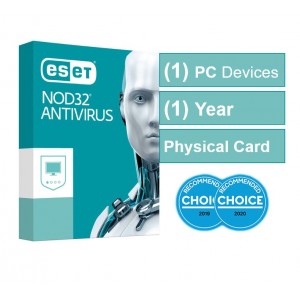 ESET NOD32 Antivirus (Essential Protection) OEM 1 Device 1 Year  - Includes 1x Physical Printed Download Card